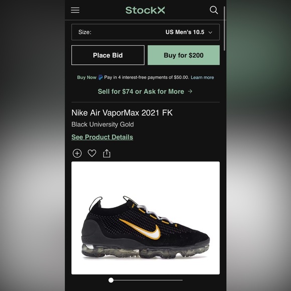 Nike Air VaporMax 2021 FK
Black University Gold - Picture 5 of 5